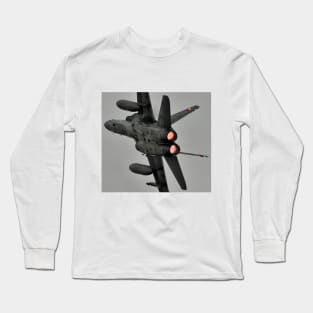 FA-18 Hornet in Afterburner Long Sleeve T-Shirt